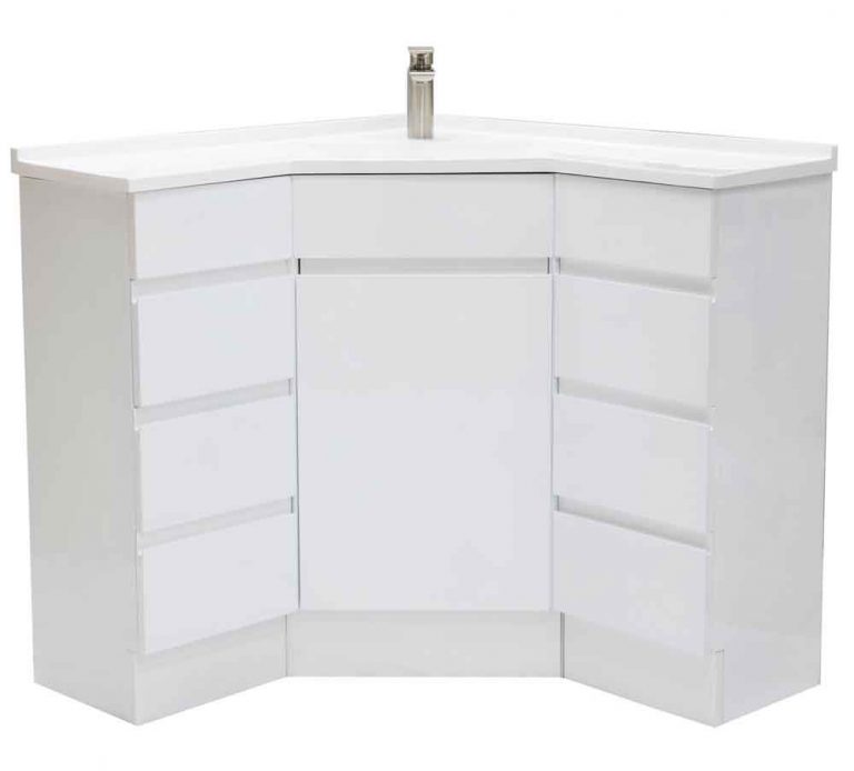 Corner Vanity Unit Complete With Top 900 x 900mm Pacific Bathroom