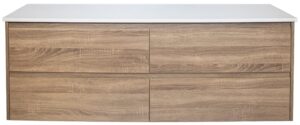 Antico Oak 1500 Wall Hung Double Vanity Cabinet Only