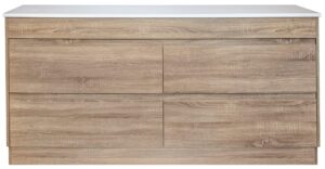 Antico Oak 1800 Double Vanity on Kickboard Cabinet Only