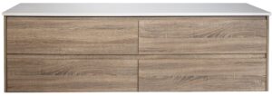 Antico Oak 1800 Wall Hung Double Vanity Cabinet Only